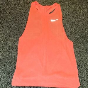 Womens NIKE Dri-Fit coral open/tie back athletic tank SMALL